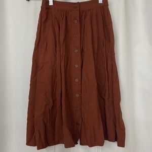 Midi Skirt with Buttons